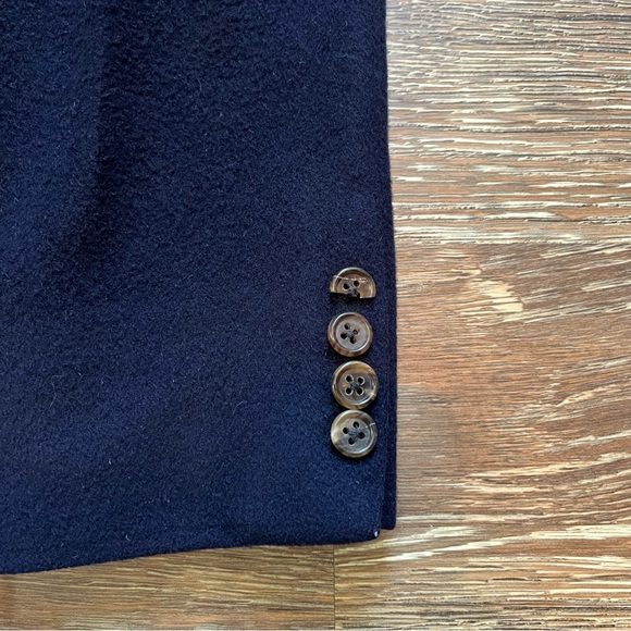 100% Cashmere Made in USA Mark Shale Navy Blue 2 Button Jacket Men’s M size 40 - Picture 10 of 13